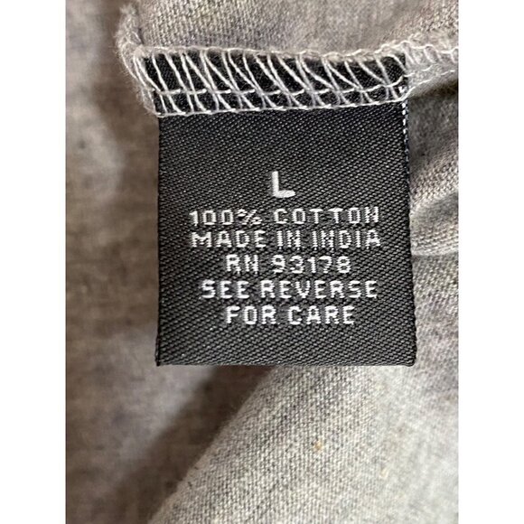 Chelsea & Theodore 100% Pima Cotton Mist Grey Heather Top Women's Size Large NWT - Picture 5 of 8